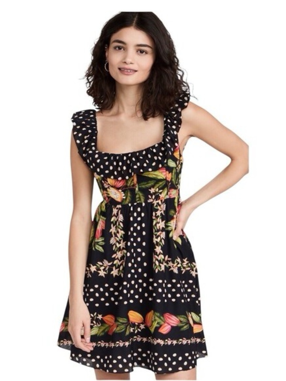 Farm Rio Cocoa Paradise Mini Dress
